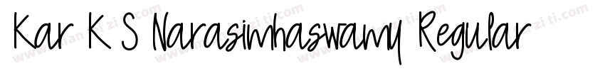 Kar K S Narasimhaswamy Regular字体转换